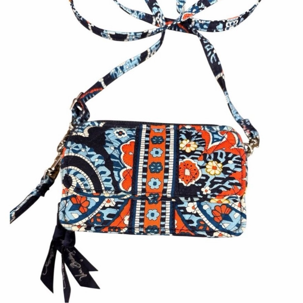 Vera Bradley Paisley Crossbody Bag in Blue and Orange